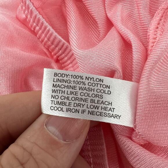 Shimmering Shiny 100% Nylon Panty Panties Briefs Granny Style Pink Women Size 6 - Picture 5 of 7